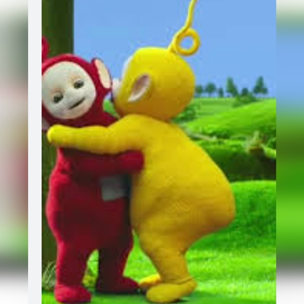 vintage Teletubbies Keychain Backpack 4” Plush Clip Laa Laa & Po Tinky Winky - Picture 13 of 13